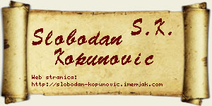 Slobodan Kopunović vizit kartica